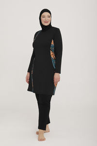 Lo más nuevo, 3 uds., traje de baño musulmán, estampado Digital, hiyab musulmán modesto, turbante, Burkini, traje de baño islámico para mujer - Product Image 6