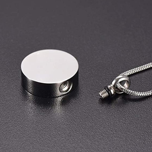 Collana Apribile per Ceneri di Animali, Gioiello Commemorativo in Acciaio Inox, Ciondolo a Forma Rotonda per Bottiglia di Profumo per Animali - Product Image 3