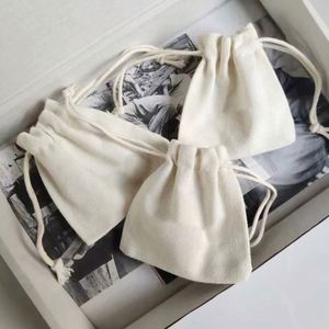 Contemporary Durable Cotton <b>Drawstring</b> Gift Packaging <b>Pouch</b> with Embossing Printing for Jewelry and Travel - Product Image 2