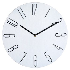 Plastic Wall <b>Clocks</b> Silent Non Ticking Modern Style embossed numbers <b>clock</b> for Home Office School Kitchen Bedroom Living Room - Product Image 4