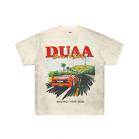 Haut pour hommes imprimé personnalisé, style streetwear sombre, tendance européenne et américaine, nouvelle collection DUAA