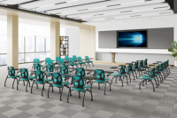 Chaise de formation moderne avec tablette d'écriture, chaise de conférence personnalisable, vente en gros d'usine