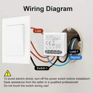 สวิตช์อัจฉริยะ Antela 10A 1 ทาง ควบคุมผ่าน Wi-Fi Bluetooth 220V AC รองรับ Alexa พร้อมรีโมทคอนโทรล IP33 - Product Image 6