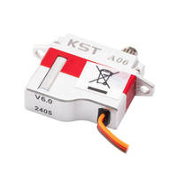 Moteur servo miniature numérique KST A06 V6.0 pour planeur RC, 1.4Kgf.cm, 0.11s, double roulement, engrenage métallique, plastique, moteur sans noyau CC, télécommande