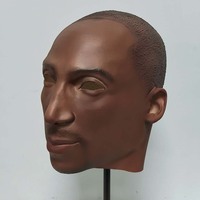 Masque réaliste de visage de célébrité en latex souple, masque de tête humaine pour fête, masque de mascarade en caoutchouc, masque amusant pour homme, masque intégral