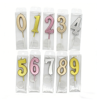 Bougies d'anniversaire numérotées pour la décoration de gâteaux de fête, bougies d'anniversaire, anniversaires, Saint-Valentin