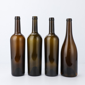 Botellas de Vino de Vidrio Marrón Oscuro y Borgoña Personalizadas de 750 ml - Selladas con Corcho, Impresión de Calcomanías, Reciclables, Etiqueta Privada, Venta al por Mayor - Product Image 1