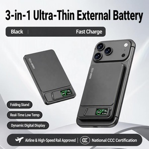 QSF พาวเวอร์<span class=keywords><strong>แบ</strong></span>งค์แม่เหล็กไร้สายแบบพกพาบางเฉียบ 5000mah เครื่องชาร์จพาวเวอร์<span class=keywords><strong>แบ</strong></span>งค์ 10000mah พาวเวอร์<span class=keywords><strong>แบ</strong></span>งค์บางพร้อมที่วางโทรศัพท์ - Product Image 3