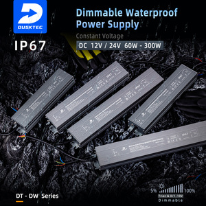 Triac Dimmable không thấm nước cung cấp điện 100V đến 260V AC 60W 300 12V 24V DC TRIAC mờ điện áp không đổi dẫn lái xe - Product Image 1