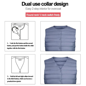 Gilets matelassés grande taille pour femmes Gilets légers pliables en plumes Rembourrage Gilet pour femmes Gilet <span class=keywords><strong>sans</strong></span> manches - Product Image 4