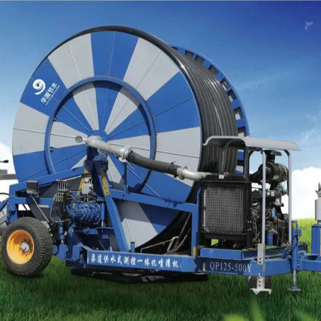 Di chuyển phun nước du lịch phun nước tưới nhỏ giọt hệ thống Hose Reel Máy thủy lợi trang trại Máy bơm nước cho Châu Phi