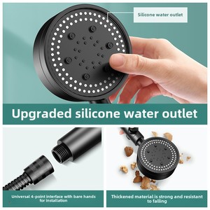 رأس دش بلاستيكي فائق القوة مع سخان حمام للاستخدام المنزلي والحمام إكسسوارات صنبور - Product Image 2