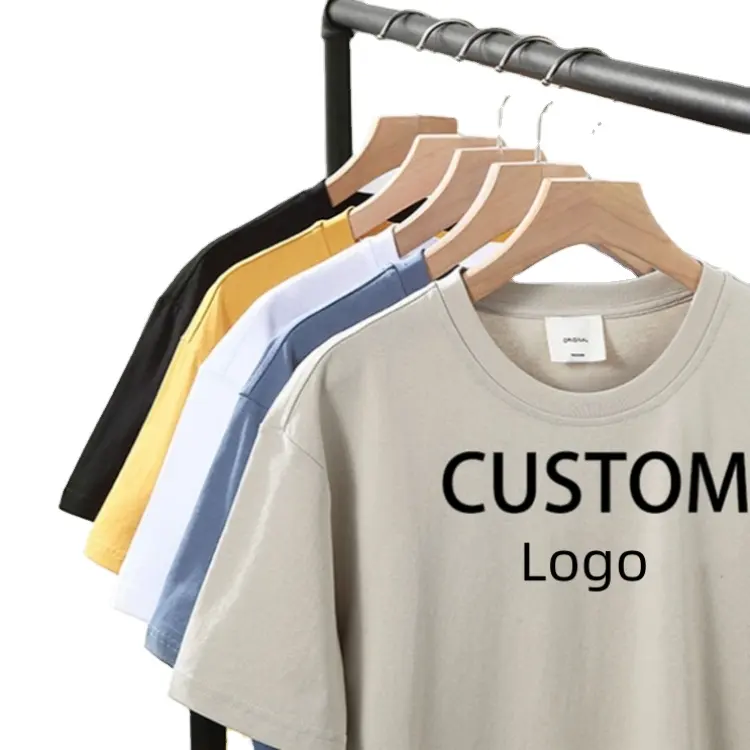 निर्माता कस्टम उच्च गुणवत्ता हॉट सेल 220 जीएसएम टी-शर्ट 100% कॉटन प्रिंट ऑन डिमांड टी-शर्ट थोक सस्ते पुरुष ब्लैंक टी शर्ट