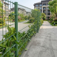 Clôture de sécurité robuste en tubes d'acier 3D à double fil, revêtement poudré, écologique, facile à assembler pour villas, maisons et jardins