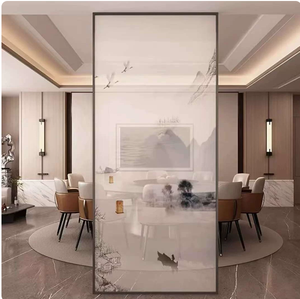 Verre feuilleté en treillis métallique sur mesure pour cloison intérieure, décoration d'hôtel, verre trempé décoratif avec treillis métallique intégré, 16m - Product Image 2