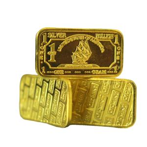 عملات تذكارية معدنية مخصصة 1-شريحة سفينة ذهبية وفضية Cmcmint - Product Image 1