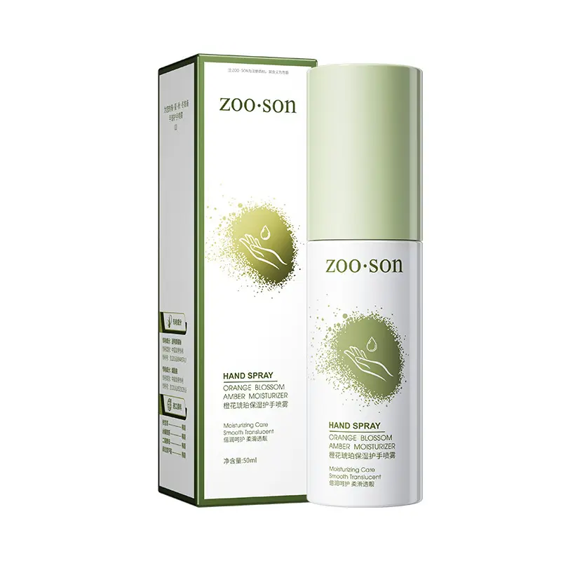 Private Label Zooson Bloemengeur Hydraterende Hand Lotion Spray Voor Droge En Ruwe Huid