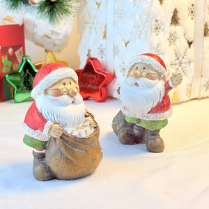 Figuras Decorativas de Resina de Santa Claus con Bolsas de Regalo - Decoración Navideña Multifuncional para el Hogar y la Sala de Estar - Product Image 3