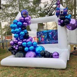 Prix d'usine <span class=keywords><strong>pas</strong></span> <span class=keywords><strong>cher</strong></span> gonflable videur sautant château plein d'entrain cavalier blanc mariage maison de rebond enfant en bas âge maison pleine d'entrain - Product Image 6