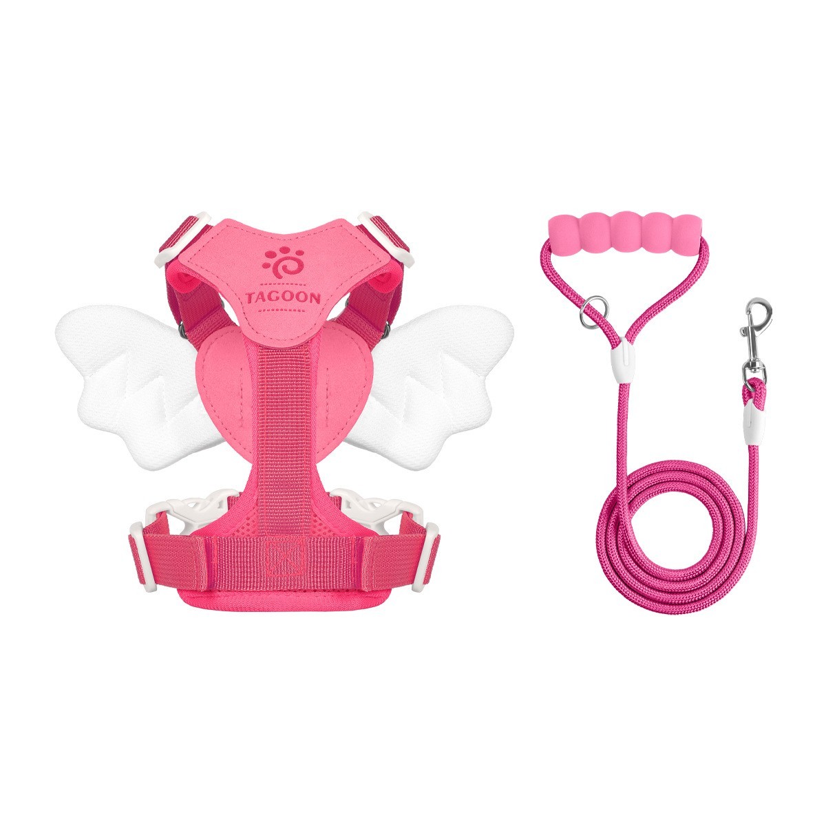 Ensemble de laisse Rose Rouge