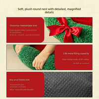 Großhandel Weihnachten Winter Warmes Katzen- und Hundebett Einfarbiges Muster Moderner Stil Waschbares Haustiernest Warm für Komfort Weihnachtsbett