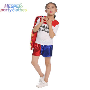 Disfraz de Cosplay Unisex de Harley Quinn de HESPER con Peluca para Adultos, Niñas y Mujeres del Personaje de la Serie de Televisión Escuadrón Suicida - Product Image 3