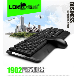 Couso 1902 Wired <b>Keyboard</b> <b>Mouse</b> Combo 104 Keys Waterproof Ergonomic Office Desktop Laptop Use - Product Image 4