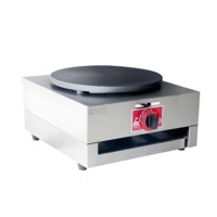 Crêpière et machine à pancakes professionnelle à gaz GPL avec revêtement antiadhésif, plaque de cuisson de 400 mm