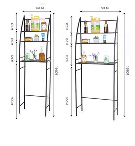 Estante Organizador para el Hogar, Ahorrador de Espacio, Ancho Ajustable, Organización de 3 Niveles, Estantes de Almacenamiento Sobre la Lavadora para Lavandería - Product Image 5