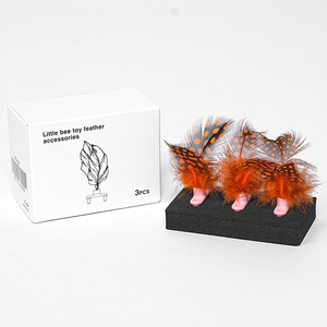 Mainan Kucing Otomatis Interaktif Bentuk Lebah dengan Bulu, Dapat Diisi Ulang, untuk Anak Kucing dan Hewan Peliharaan Kecil - Product Image 3