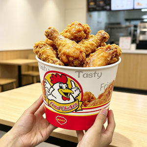 Vente directe usine : Seau à popcorn personnalisé, Seau familial pour poulet frit, frites et cuisses de poulet, Seau en papier pour aliments frits - Product Image 6