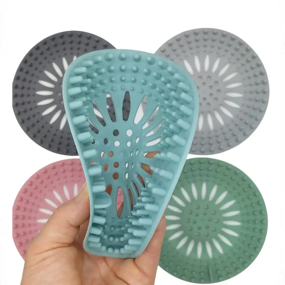 Cozinha e Banheiro Acessórios Duche Drain Hair Catcher Hair Stopper Strainer Silicone Strainer TPR Rubber Floor Modern