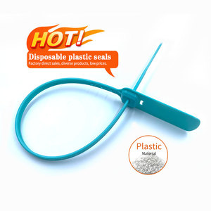 Etiqueta colgante personalizada amarilla y azul de 300mm y 400mm de largo, sello de plástico para ropa, camiseta, Material PP, etiqueta de sello de plástico a prueba de manipulaciones - Product Image 5