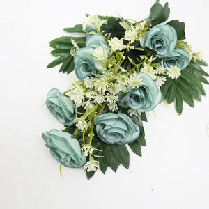 <span class=keywords><strong>Flores</strong></span> funerarias al por mayor de fábrica, <span class=keywords><strong>flores</strong></span> artificiales de semi-arbusto, adecuadas para decoración de lápidas de cementerio, Memorial - Product Image 3