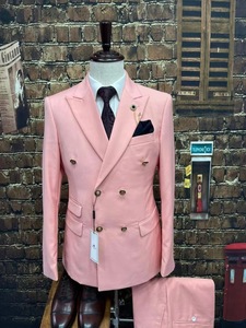 Vente en gros affaires rose hommes costumes tenue décontracté bureau de travail haut de gamme personnalisé blazer mode surdimensionné hommes pantalon manteau - Product Image 2