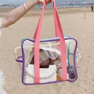 Women's Portable <b>Clear</b> PVC Storage <b>Bag</b> for Travel and Vacation <b>Toiletry</b> Wash Bathroom Makeup Organizer - Product Image 4