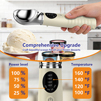 Cuchara para Helado Recargable, Resistente al Agua IP67, Autocalentable, Calentamiento Rápido, Portátil, Ayudante Diario de Cocina, Cuchara para Helado con Calefacción