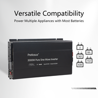 Pretiosus Inverter 3000 Watt Dc à Ac Pure Sine Wave Solar/voiture/appareil Power System Inverter Power Converter avec LCD