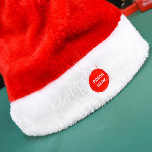 2025 nouvelle danse électrique balançant chapeau de père noël bande musique chantant cadeau de noël chapeau décorations - Product Image 2