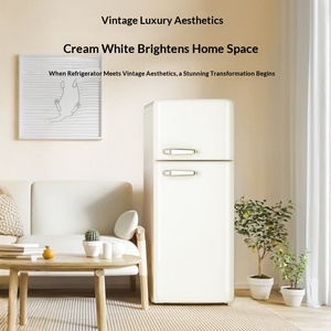 Xiling Retro Small Household Dual-Door Refrigerator 159L Capacity Dual-Zone Level-One Energy-Saving DUAL-ZONE Keep - Product Image 3