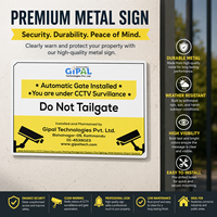 Panneau de signalisation routière en métal étanche, personnalisé en usine, en aluminium, pour surveillance et avertissement, en plaque de fer blanc
