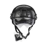 Casque de protection tactique de type imperforé Fast MH avec verre