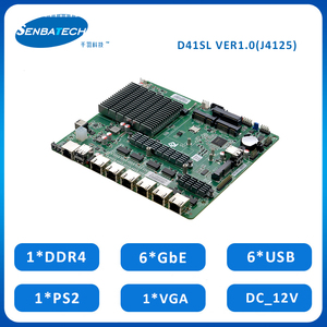 Carte mère Firewall Multi Lan avec 6Lan <span class=keywords><strong>J4125</strong></span> Bypass en option Mini-pcie 2*RS232 6*USB Ordinateur monocarte - Product Image 2