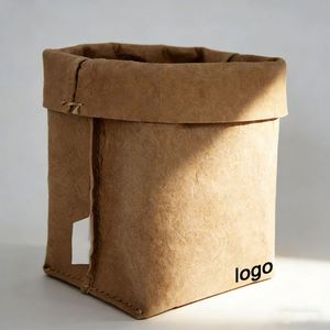 Eco-friendly Kitchen Basket and Paper <b>Bag</b> Washable Kraft Paper for Household Use Screen Printed Surface - Product Image 2