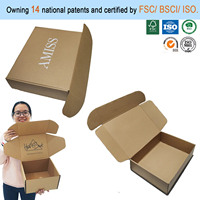 Caja de Embalaje para Hijab de Cartón Corrugado Doble con Diseño Personalizado y Logotipo, Materiales Reciclados Ecológicos, Grabado en Relieve, Embalaje de Belleza Natural