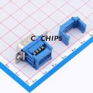 DS1036-03-09MPU2-YT D-Sub/VGA Connector Through hole Component (THT) Connector Standard D-Sub Male 9P IDC - Product Image 2