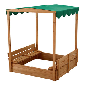 <span class=keywords><strong>Bac</strong></span> à <span class=keywords><strong>sable</strong></span> pliable en <span class=keywords><strong>bois</strong></span> pour enfants avec auvent réglable <span class=keywords><strong>Bac</strong></span> à <span class=keywords><strong>sable</strong></span> extérieur pour arrière-cour avec 2 bancs - Product Image 2