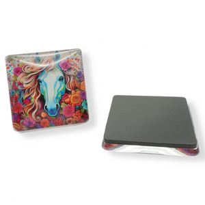 Autocollants magnétiques ronds 3D personnalisés d'Indonésie, autocollants mignons en cristal, aimants pour réfrigérateur en verre photo - Product Image 5