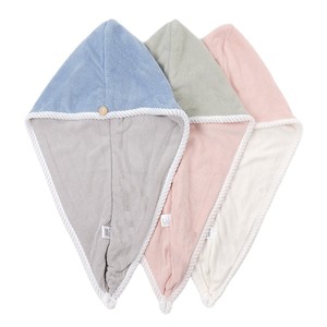 Gorro para secar el cabello Kim Ryan, 26x65cm, forro polar coral, doble capa, de secado rápido, para mujer - Product Image 4