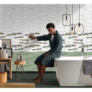 Carreaux muraux en céramique numérique émaillée vert classique 12x18 300x450mm, finition brillante HD, style japonais, pour salle de bain, cuisine, extérieur, vente en gros - Product Image 4